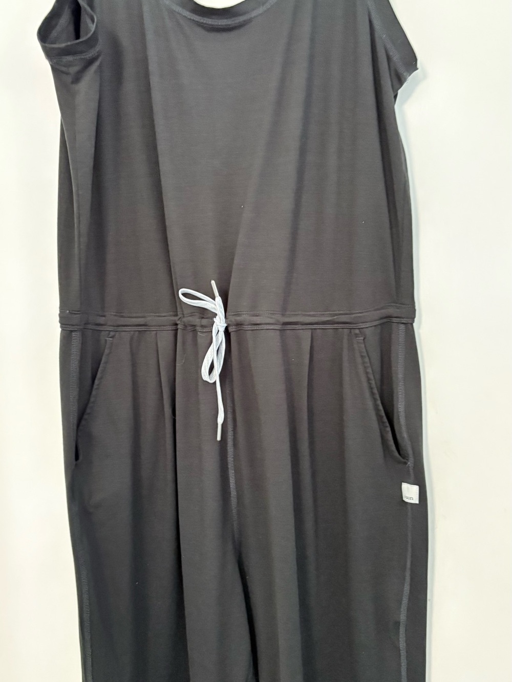 Vuori Black Sleeveless Jumpsuit with Drawstring Waist - Picture 5 of 7